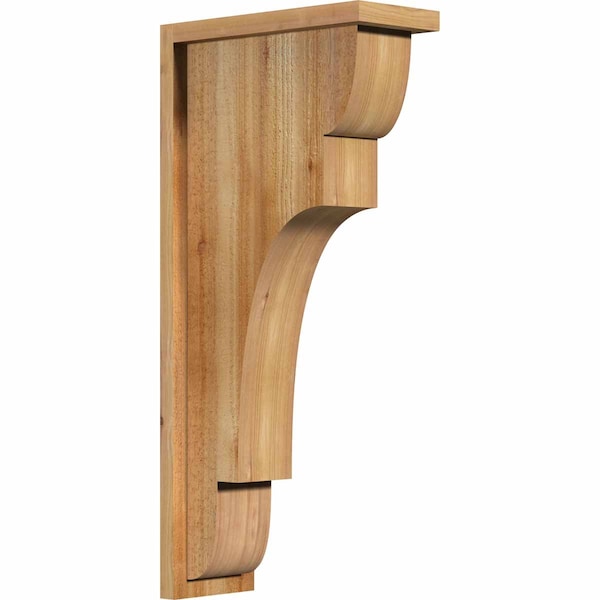 Ekena Millwork New Brighton Rough Sawn Corbel w/Backplate, Western Red Cedar, 6"W x 14"D x 30"H COR06X14X30NEB01RWR - main
